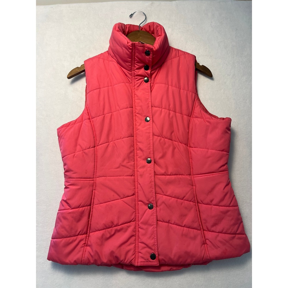 New York & Company M Puffer Vest Gorpcore Pink Quilted Preppy Chic Winter Fall